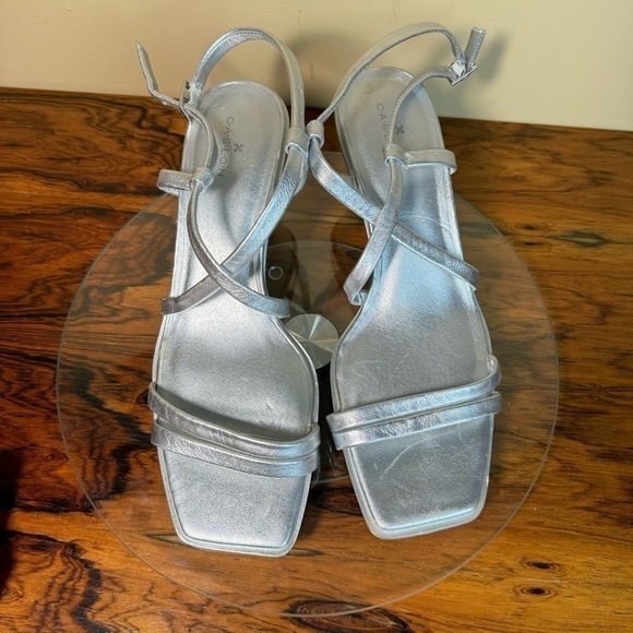 Caslon Paola Wedge Sandal in Silver metallic size 9.5 - Picture 6 of 16